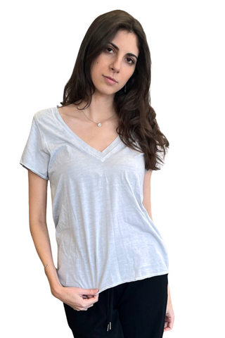 Mila Ava S/S V Neck Top - Premium Shirts & Tops at Lonnys NY - Just $70! Shop Womens clothing now