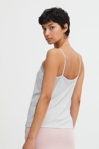 ICHI Jersey Top With Lace - Premium Shirts & Tops at Lonnys NY - Just $57! Shop Womens clothing now