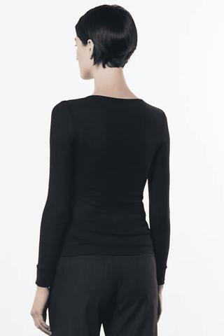 Enza Costa Cashmere Tencel Baby Rib Henley - Premium Shirts & Tops at Lonnys NY - Just $225! Shop Womens clothing now