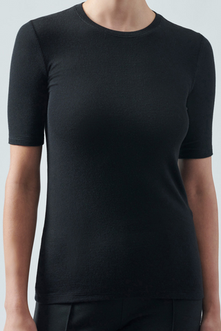 ATM Modal Rib Short Sleeve Crew Neck Tee - Premium Shirts & Tops at Lonnys NY - Just $125! Shop Womens clothing now