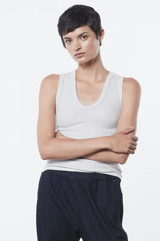Enza Costa Textured Knit Sleeveless U Tank Top - Premium Shirts & Tops at Lonnys NY - Just $125! Shop Womens clothing now
