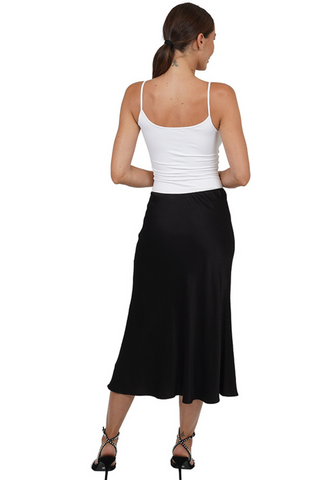 Love Token Satin Midi Skirt - Premium Skirts at Lonnys NY - Just $135! Shop Womens clothing now