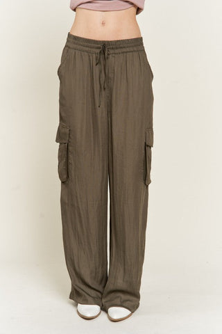 SATIN CARGO PANTS  *Online Only* - Premium  at Lonnys NY - Just $75! Shop Womens clothing now