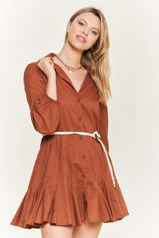 Flared Shirt Dress *Online Only* - Premium dresses at Lonnys NY - Just $84! Shop Womens clothing now