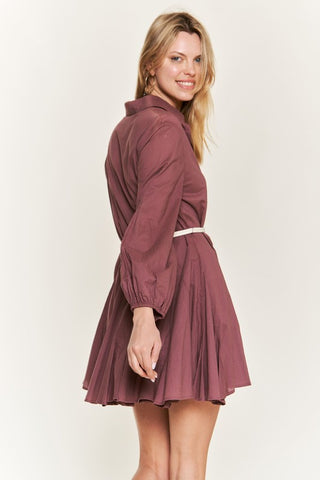 Flared Shirt Dress *Online Only* - Premium dresses at Lonnys NY - Just $84! Shop Womens clothing now