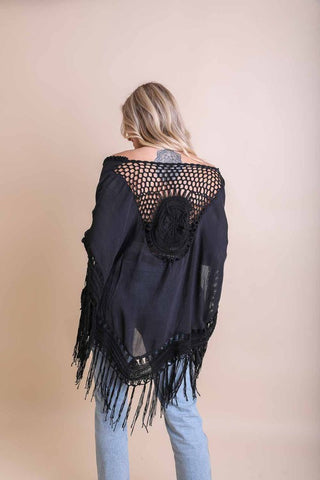 Crochet Medallion Tassel Cover Up *Online Only* - Premium cover ups at Lonnys NY - Just $55! Shop Womens clothing now