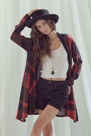 CHECKER PRINT CARDIGAN * Online Only* - Premium Jacket at Lonnys NY - Just $78! Shop Womens clothing now