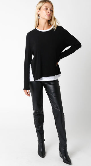 Olivaceous Double Lined Crewneck Shirt