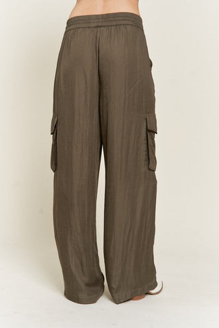 SATIN CARGO PANTS  *Online Only* - Premium  at Lonnys NY - Just $75! Shop Womens clothing now