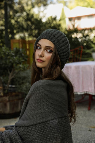 Boucle Rib Knit Beret *Online Only* - Premium  at Lonnys NY - Just $25! Shop Womens clothing now