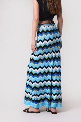 Minnie Rose Chevron Pointelle Maxi Skirt - Premium clothing at Lonnys NY - Just $334! Shop Womens clothing now