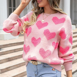 Fuzzy Heart Sweater *Online Only* - Premium clothing at Lonnys NY - Just $56! Shop Womens clothing now