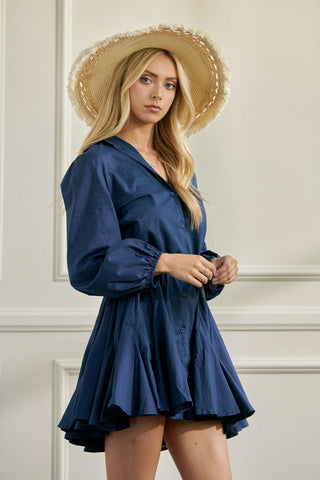 Flared Shirt Dress *Online Only* - Premium dresses at Lonnys NY - Just $84! Shop Womens clothing now