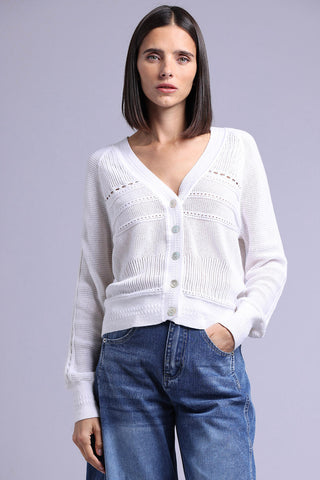 Minnie Rose Pointelle Cardigan - Premium clothing at Lonnys NY - Just $288! Shop Womens clothing now