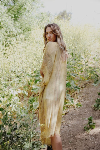 Lightweight Frayed Trim Kimono *Online Only* - Premium clothing at Lonnys NY - Just $48! Shop Womens clothing now