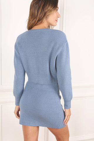 Ribbed Knit Crop Top and Skirt *Online Only* - Premium clothing at Lonnys NY - Just $55! Shop Womens clothing now