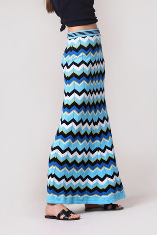 Minnie Rose Chevron Pointelle Maxi Skirt - Premium clothing at Lonnys NY - Just $334! Shop Womens clothing now