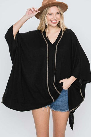 VNECK PONCHO TOP *Online Only* - Premium  at Lonnys NY - Just $65! Shop Womens clothing now