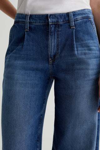 AG Stella Low Slung Pleated Jeans - Premium clothing at Lonnys NY - Just $265! Shop Womens clothing now