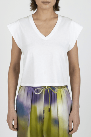 ATM Classic Jersey Short Sleeve V Neck Tee - Premium Basic tee at Lonnys NY - Just $80! Shop Womens clothing now