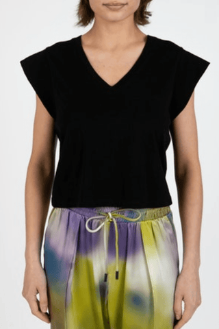 ATM Classic Jersey Short Sleeve V Neck Tee - Premium Basic tee at Lonnys NY - Just $80! Shop Womens clothing now