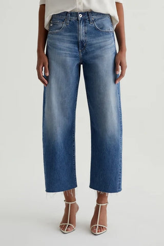 AG Denim Hattie Cropped Barrel Jeans - Premium clothing at Lonnys NY - Just $235! Shop Womens clothing now