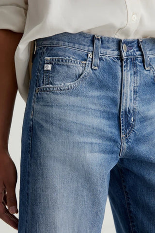 AG Denim Hattie Cropped Barrel Jeans - Premium clothing at Lonnys NY - Just $235! Shop Womens clothing now