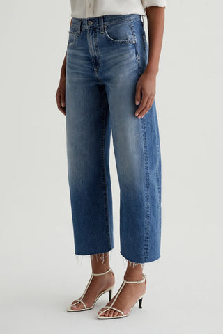 AG Denim Hattie Cropped Barrel Jeans - Premium clothing at Lonnys NY - Just $235! Shop Womens clothing now