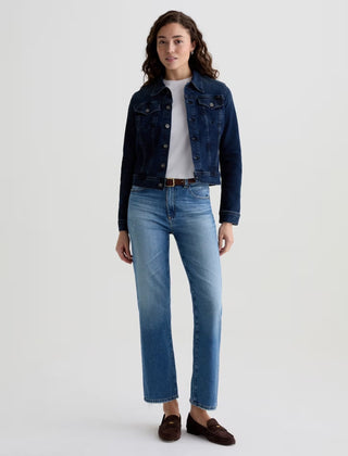 AG Brinley Mid Rise Straight Leg Jeans in 16 Years Soaring