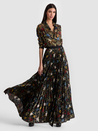Alice + Olivia Willa Silk Floral Blouse