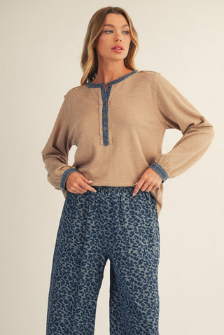 American Poet Rib Knit Henley Shirt