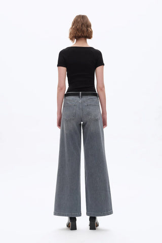 Bayeas Mid Rise Wide Leg Jeans - Premium clothing at Lonnys NY - Just $130! Shop Womens clothing now