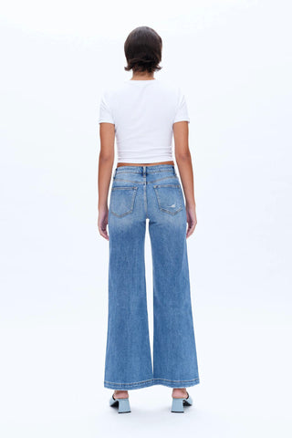 Bayeas Mid Rise Wide Leg Jeans - Premium clothing at Lonnys NY - Just $89! Shop Womens clothing now