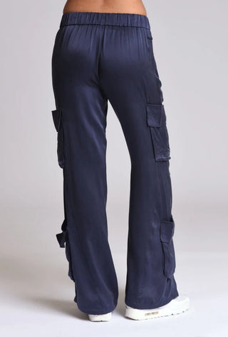 Blanc Noir Silk Wide Leg Pants - Premium cargo pants at Lonnys NY - Just $249! Shop Womens clothing now