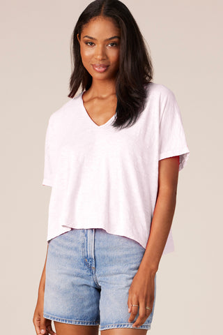 Bobi Oversized V-Neck Tee - Premium clothing at Lonnys NY - Just $75! Shop Womens clothing now