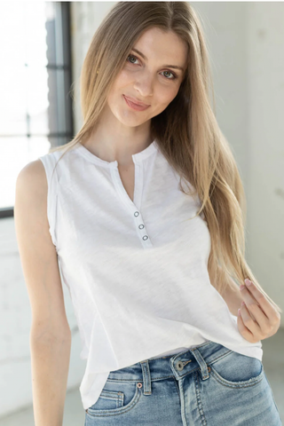 Bobi Roll Sleeve Henley - Premium clothing at Lonnys NY - Just $55! Shop Womens clothing now