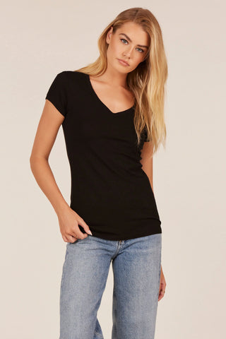 Bobi Fitted V Neck Tee