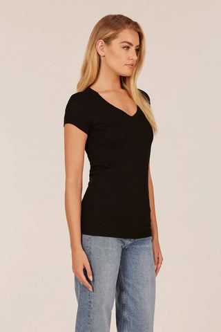 Bobi Fitted V Neck Tee