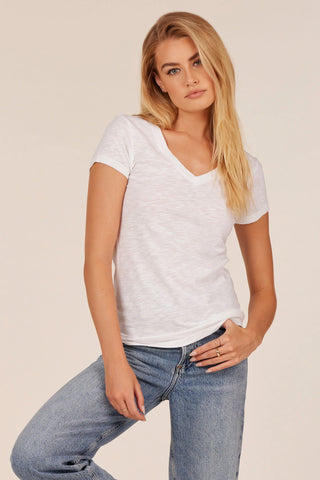 Bobi Fitted V Neck Tee
