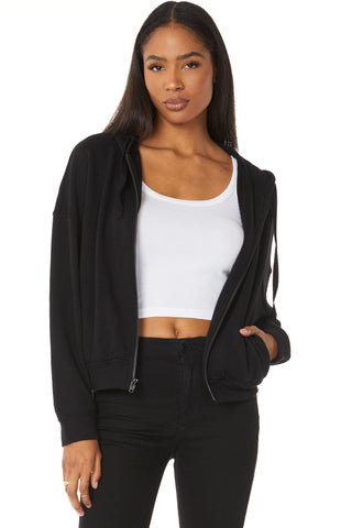 Bobi Slouch Zip Hoodie - Premium clothing at Lonnys NY - Just $140! Shop Womens clothing now