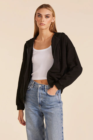 Bobi Slouch Zip Hoodie - Premium clothing at Lonnys NY - Just $140! Shop Womens clothing now