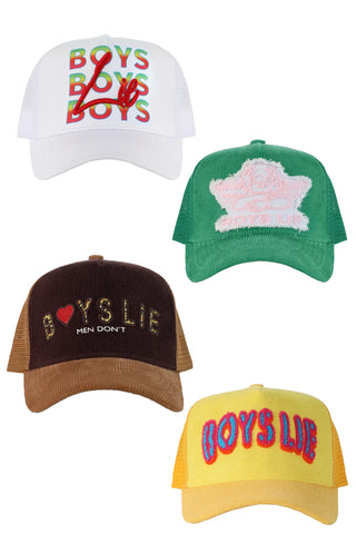 Boys Lie Trucker Hats - Premium clothing at Lonnys NY - Just $48! Shop Womens clothing now