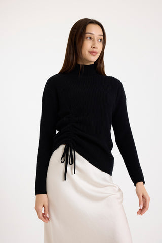 Brodie Ruched High Neck Shirt