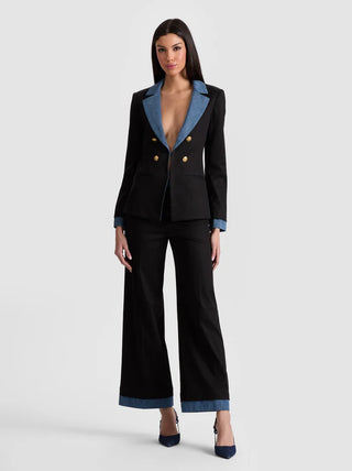 Mya Double Cuffed Combo Blazer