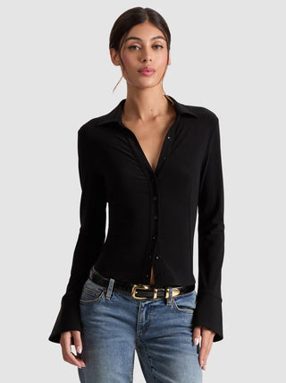 Alice + Olivia Freya Fitted Button Down Shirt