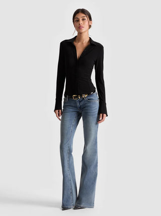 Alice + Olivia Freya Fitted Button Down Shirt