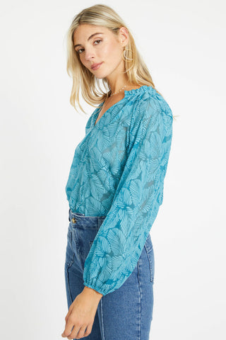 Caballero Miki Leaf Burnout Top - Premium clothing at Lonnys NY - Just $218! Shop Womens clothing now