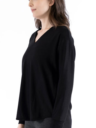 Capote Demi Notched Bamboo Shirt - Premium clothing at Lonnys NY - Just $99! Shop Womens clothing now