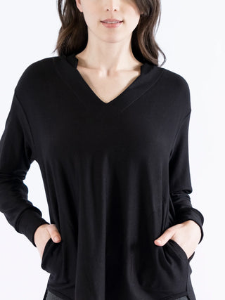 Capote Demi Notched Bamboo Shirt - Premium clothing at Lonnys NY - Just $99! Shop Womens clothing now