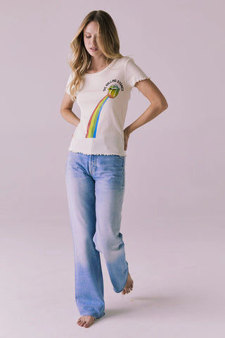 Chaser Rolling Stones Rainbow Tee - Premium clothing at Lonnys NY - Just $66! Shop Womens clothing now